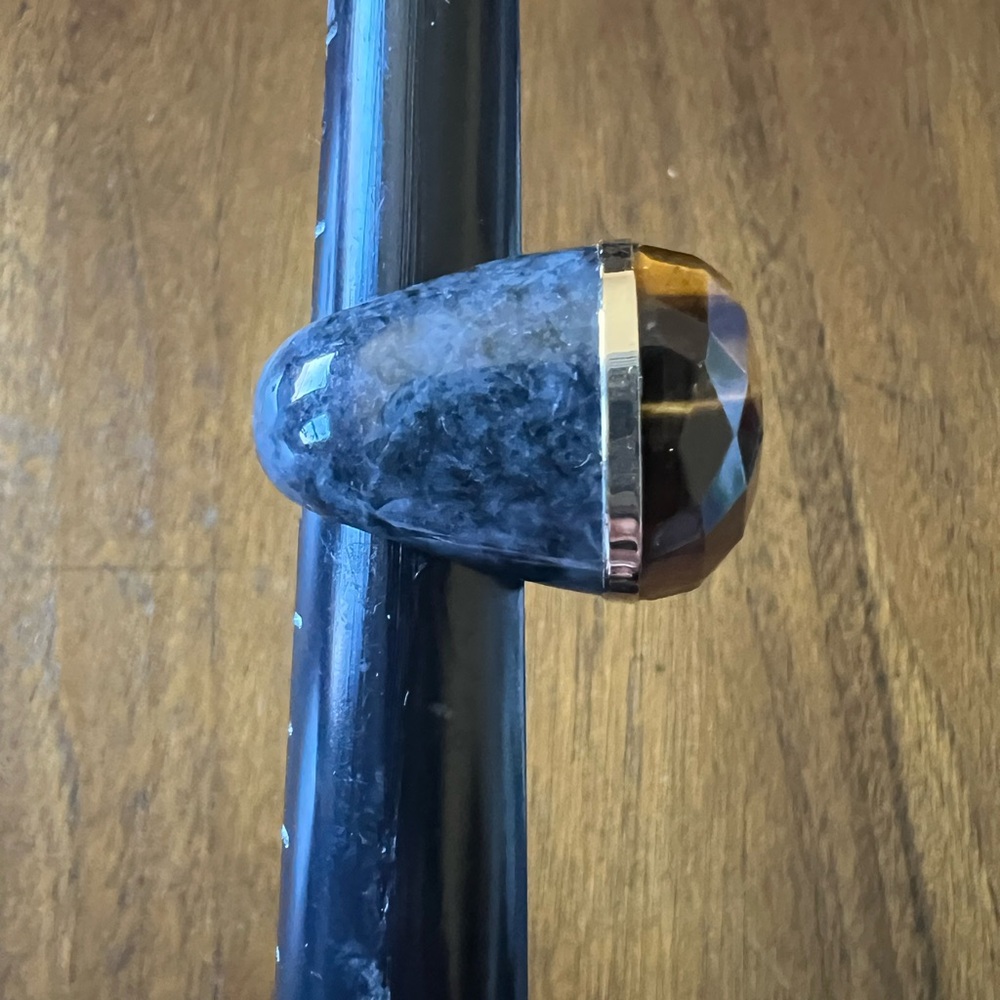 Faceted Tiger Eye Gemstone Statement Ring - image 3